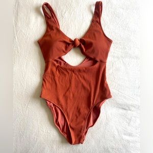 Brown One Piece Swimsuit